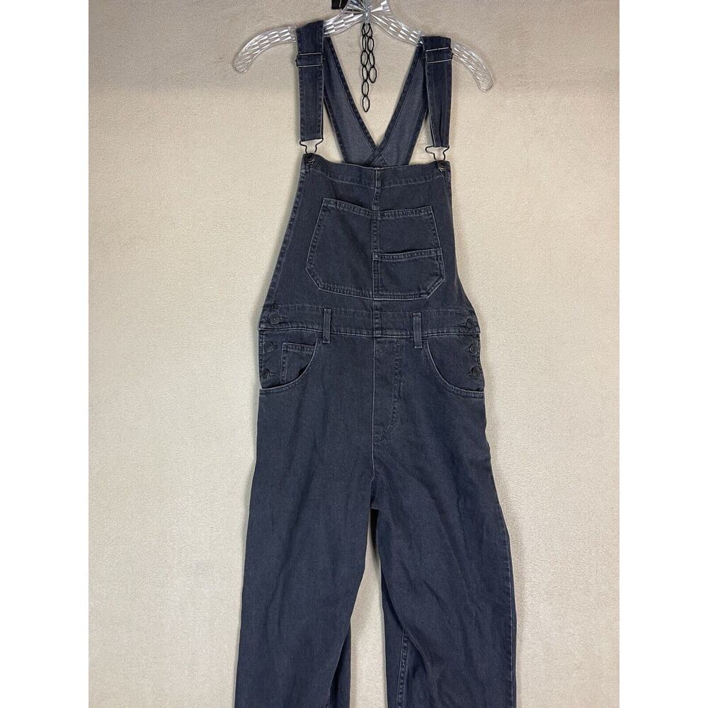 We The Free Overalls Womens Small Black Straight Leg Relaxed Fit Adjustable Bibs
